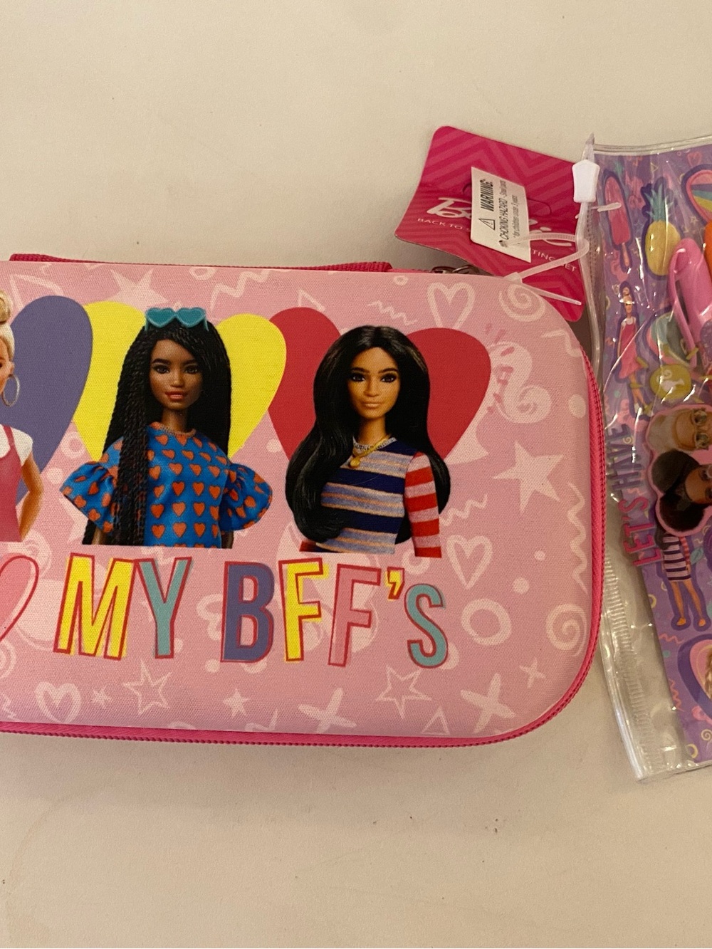Barbie Pink Heart 'My BFF's' Kids Pencil Case